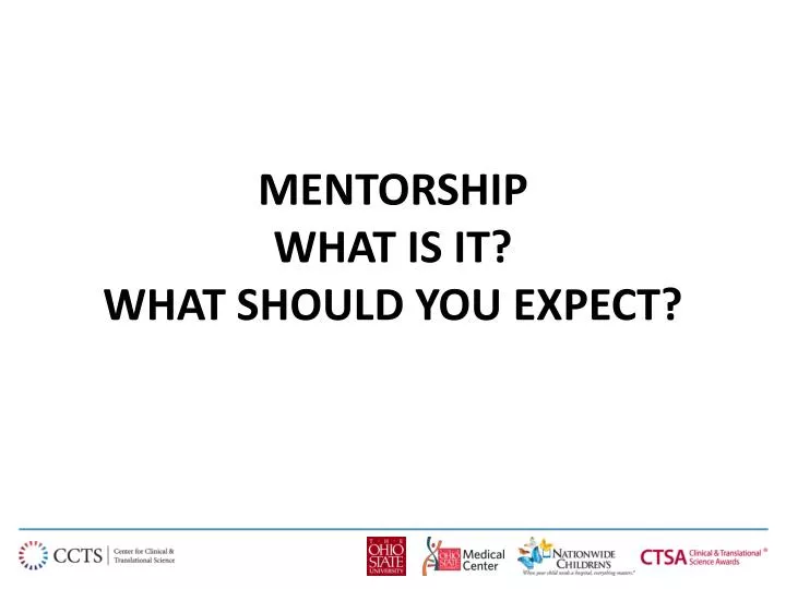 mentorship what is it what should you expect