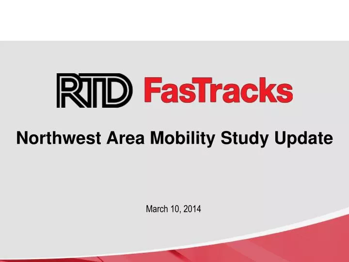 northwest area mobility study update