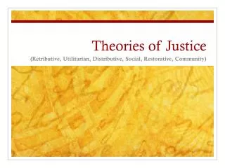 Theories of Justice