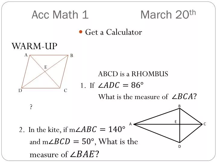 acc math 1 march 20 th