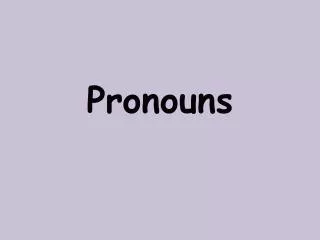 Pronouns