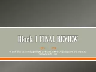 Block 1 FINAL REVIEW