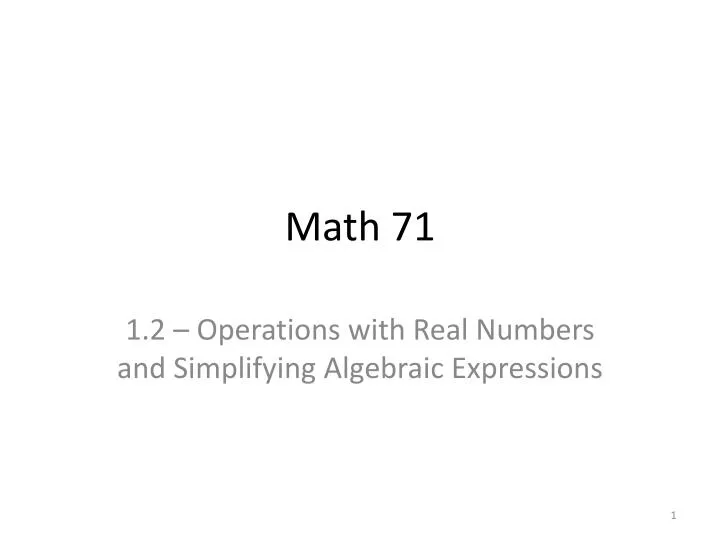 math 71
