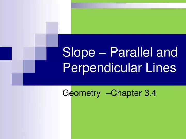 slope parallel and perpendicular lines