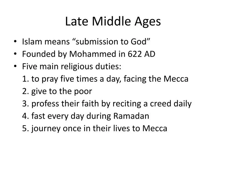 late middle ages