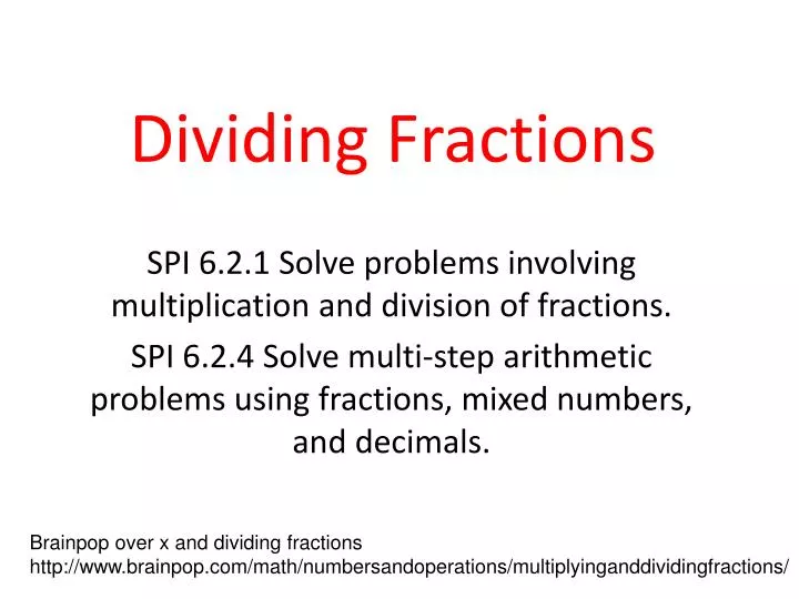 dividing fractions