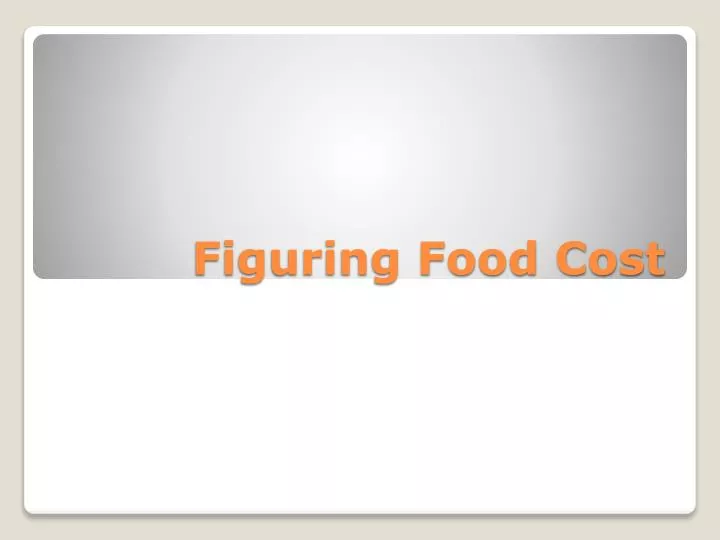 figuring food cost