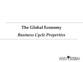The Global Economy Business Cycle Properties