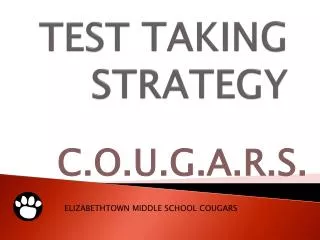 TEST TAKING STRATEGY