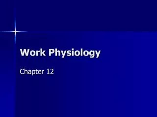 Work Physiology