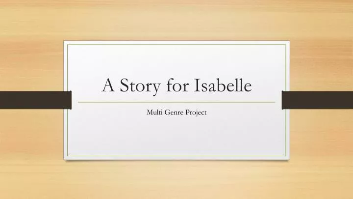 a story for isabelle