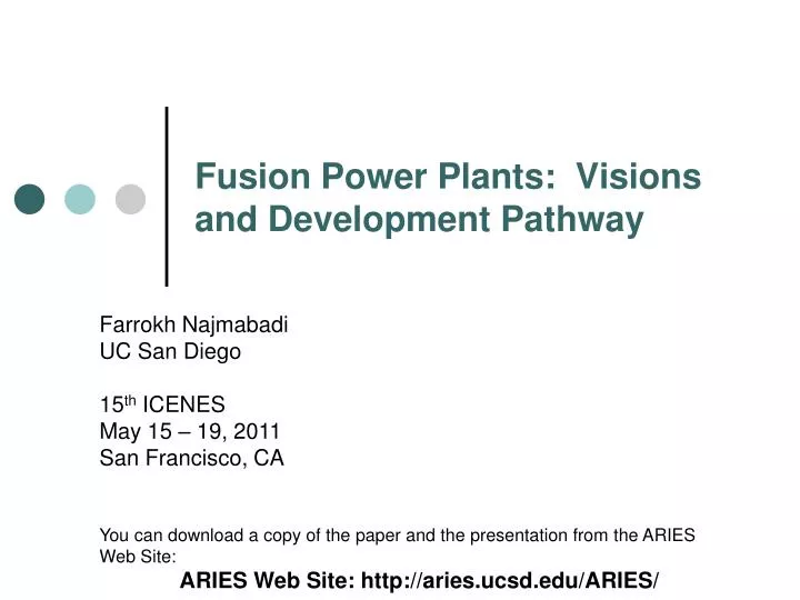 fusion power plants visions and development pathway