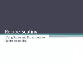 Recipe Scaling