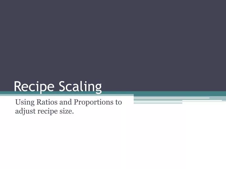 recipe scaling