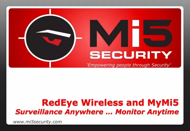 redeye wireless and mymi5 surveillance anywhere monitor anytime