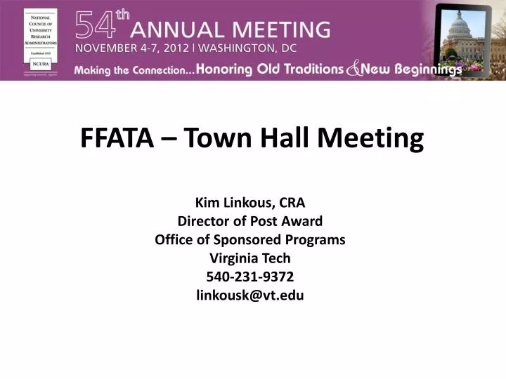 ffata town hall meeting