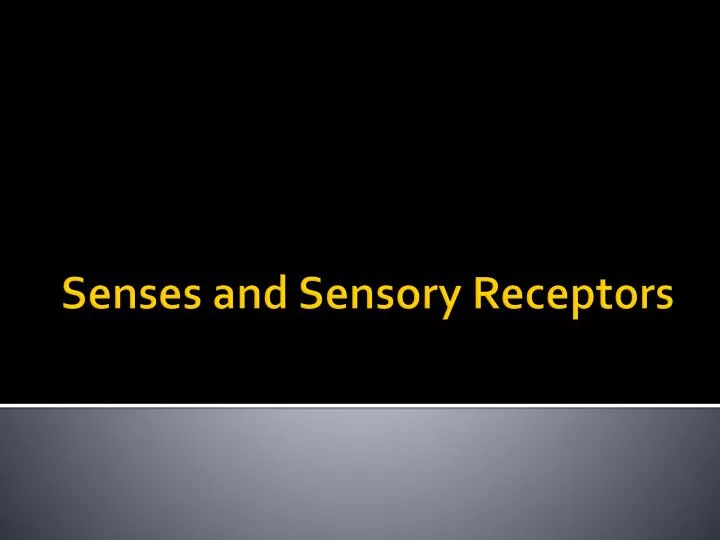 senses and sensory receptors