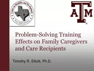 Problem-Solving Training Effects on Family Caregivers and Care Recipients