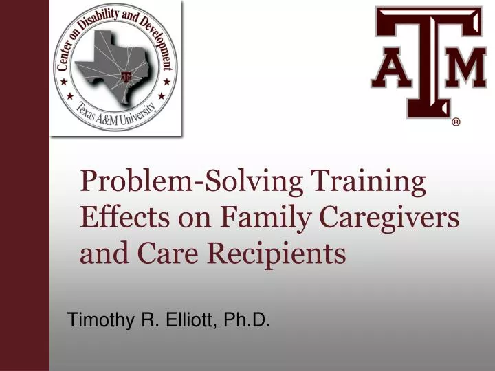 problem solving training effects on family caregivers and care recipients
