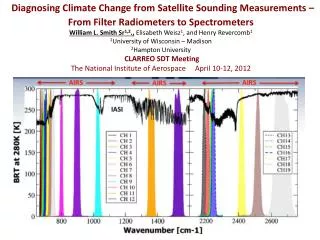 Potential Climate Trend Specification Satellite Instrument Characteristics