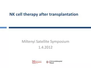 NK cell therapy after transplantation