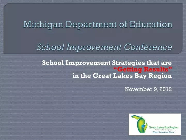 michigan department of education school improvement conference