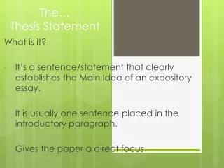 the thesis statement