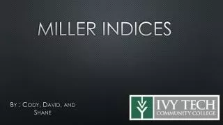 Miller Indices