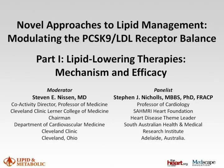 novel approaches to lipid management modulating the pcsk9 ldl receptor balance