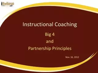 Instructional Coaching