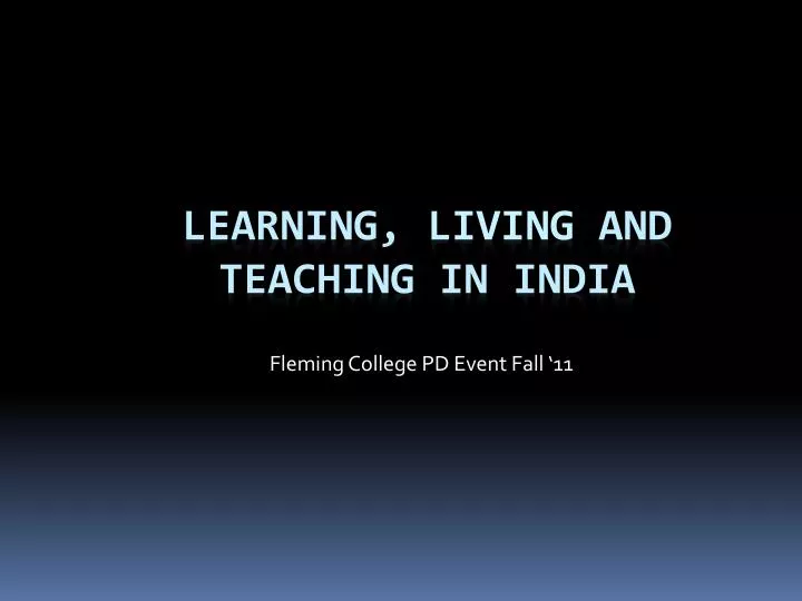 fleming college pd event fall 11