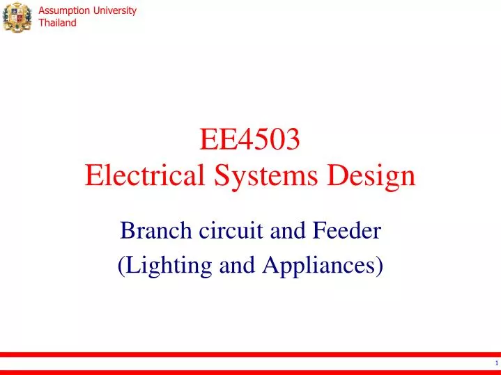 ee4503 electrical systems design