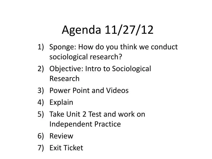 agenda 11 27 12
