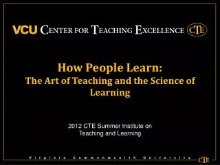 How People Learn: The Art of Teaching and the Science of Learning