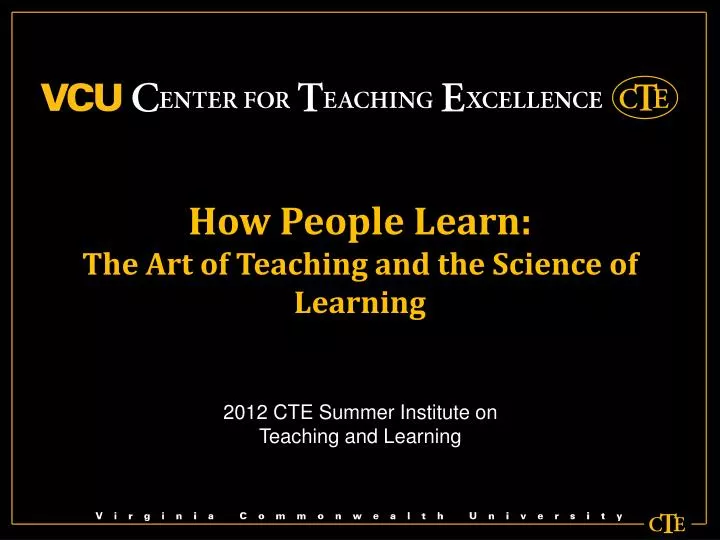 how people learn the art of teaching and the science of learning