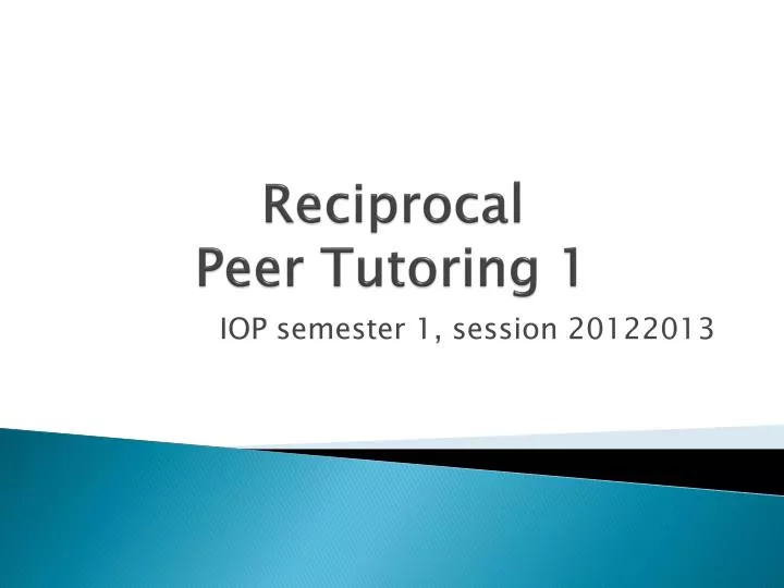 reciprocal peer tutoring 1