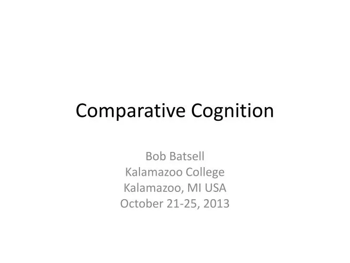 comparative cognition