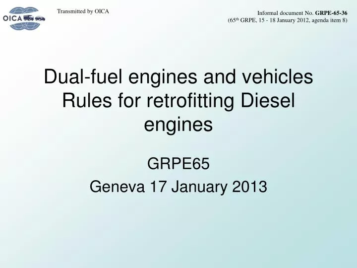 dual fuel engines and vehicles rules for retrofitting diesel engines