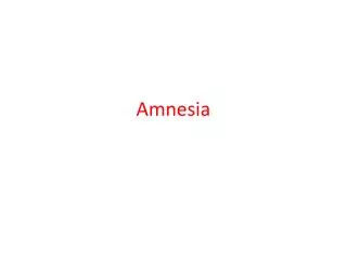 amnesia