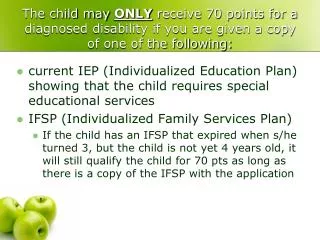 Referral letter from physician or LEA- MUST be either an IEP or IFSP.