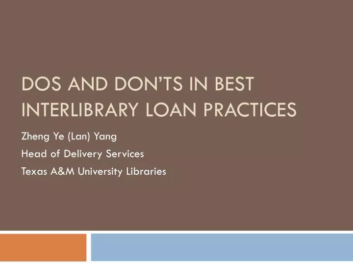 dos and don ts in best interlibrary loan practices