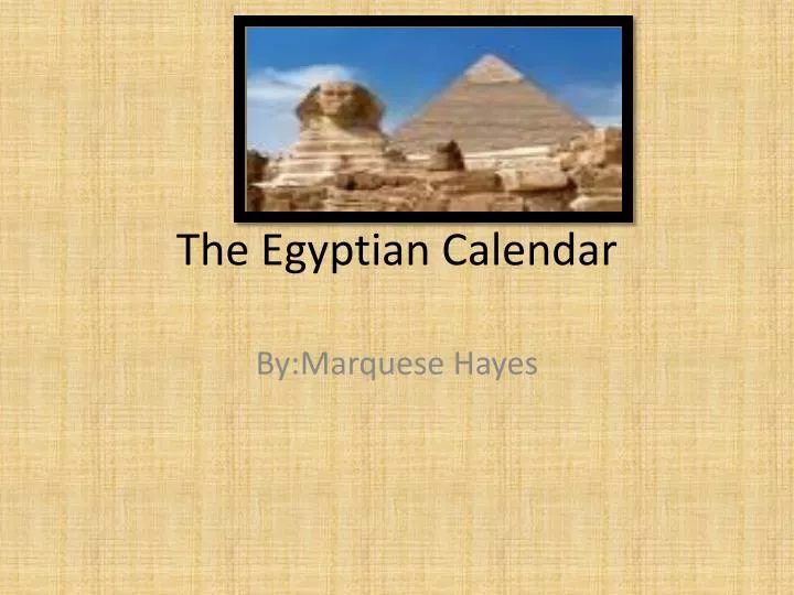 the egyptian calendar