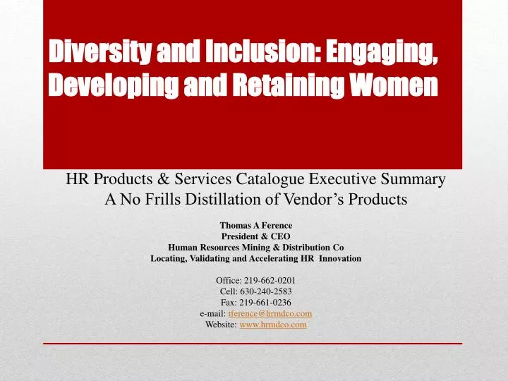 diversity and inclusion engaging developing and retaining women