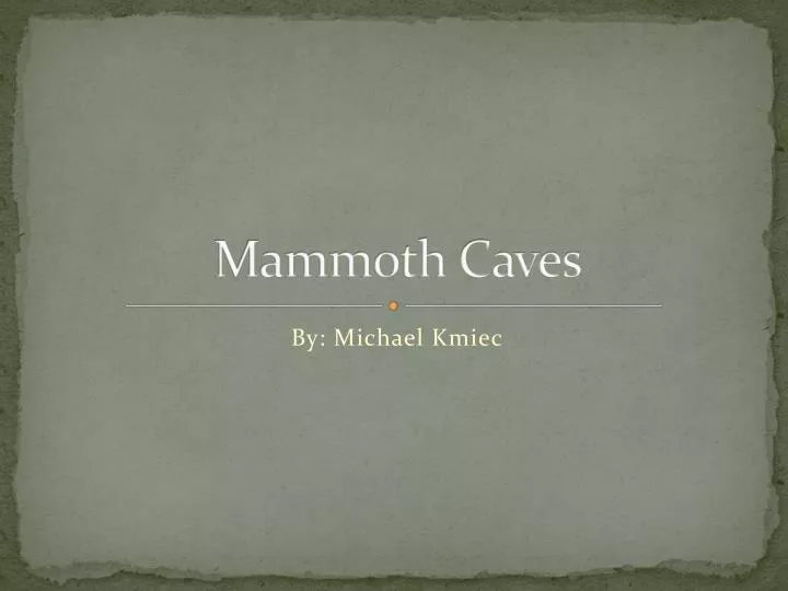 mammoth caves