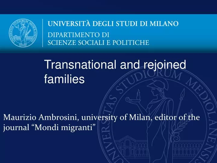 maurizio ambrosini university of milan editor of the journal mondi migranti
