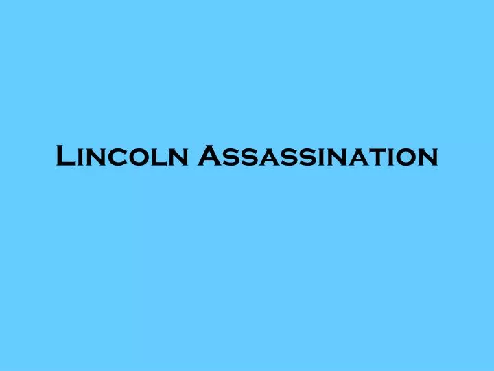 lincoln assassination