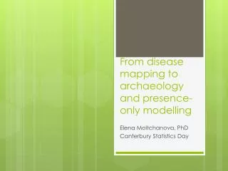 From disease mapping to archaeology and presence-only modelling
