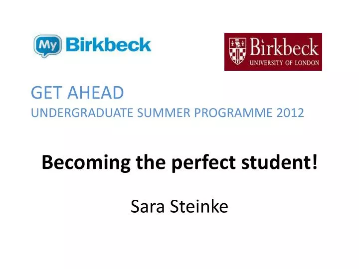 get ahead undergraduate summer programme 2012
