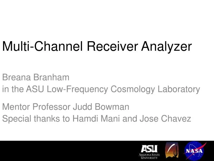 multi channel receiver analyzer