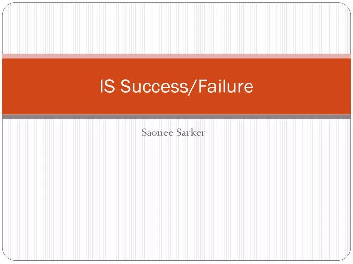 is success failure